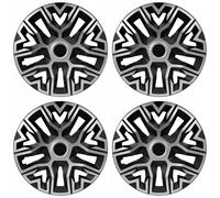 Universal hubcaps NRM The Best Bicolor 4 pieces wheel trims (Silver and black, 16")
