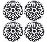 Universal hubcaps NRM The Best Bicolor 4 pieces wheel trims (White and black, 16")