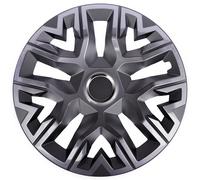 4x Hub Cap Wheel Trims 15" Perfecto Grey Lacquered