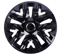 Universal hubcaps NRM Perfecto lacquered 4 pieces wheel trims (Black, 15")