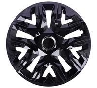 Universal hubcaps NRM Perfecto lacquered 4 pieces wheel trims (Black, 16")
