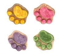 4x Indoor Cat Paw-Shaped Biscuits - Natural & Healthy Treats for Kittens and Cats