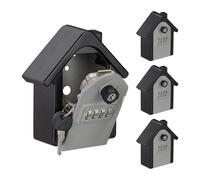 4x Key safe Wall-Mounted Lockbox Portable Compact Outdoor Key Holder Durable