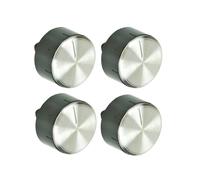 4X KNOB FOR BOSCH OVEN COOKER HOB SWITCH DIAL SILVER BLACK 616100
