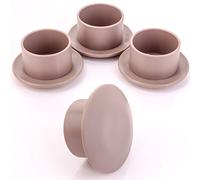 4X Large 50mm Beige Castor Cup Smooth Glides - Floor/Chair Leg Protection Casters