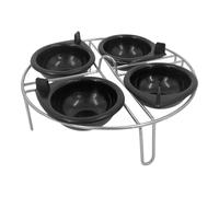 4x Large Egg Poacher Cups & Stainless Steel Rack, Durable Plastic, Reusable Non-Stick Design for Perfect Poached Eggs, Easy to Use and Clean, Ideal for Home Cooking