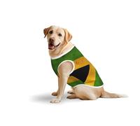 4X-Large Pets Cotton Vest - Soft Lightweight T-Shirts,Old Jamaican Flag Print Sleeveless Tank Top Clothes for Medium Large Dogs