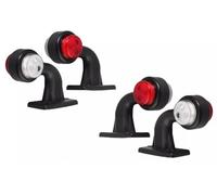 4X LED Side Marker Lights Stalk Elbow Outline Lamp Trailer Truck Van 12/24v