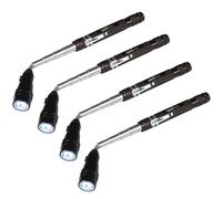 4x LED Telescope Torch Swan Neck Magnet Flex Work Light Workshop