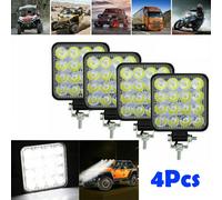 4X LED Work Light Flood Spot Lights 48W 16LED For Truck Off Road Tractor 12V