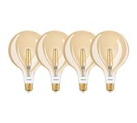 4x Ledvance Smart+ LED Filament G120 Globe 6W E27 Gold Extra Warm Dimmable Xbee