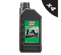 4x LIQUI MOLY Chainsaw Oil 1L Petrol & Electric Pole Saws Hedge Trimmers ISO100