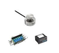 4X Load Cell + Indicator Display + Junction Box Test Compression Force Weight Pressure Sensor for Scale with Digital Readout(4 x 200kg)