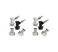4X Lock Keg Coupler Adapter Lock Quick Disconnect Conversion Kit Keg Coupler 5/8 Thread Stainless Steel Gas