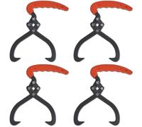 4x Log Tongs with PVC Handle Forestry Grabber Skidding Lifting Timber vidaXL