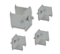4x Long Sided Dori Block Bricklaying Clamp Lock Bolt 40mm with Zinc Plated Steel & 50mm Profile Poles