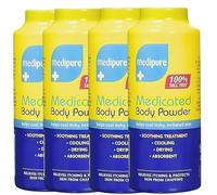 4X Medipure Medicated Body Powder 200g Talc Free Soothing Cooling Relief for Itching Chafing and Irritation with Menthol Aloe Camphor Super Absorbent Daily Skin Comfort Formula