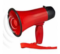 4x Megaphone Bullhorn Loudhailer Voice Amplifier Portable Loudspeaker 10 Watt