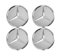 4x Mercedes-Benz Genuine Hub Cap Star Cover Sublime Titanium Silver B66470202
