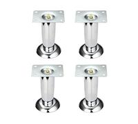 4x Metal Furniture Heightening Feet - Adjustable Support Legs for TV Cabinets, Sofas, Coffee Tables, Beds & Bathroom Cabinets - Durable & Stable Elevation Solution