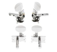 4x Metal Guitar String Button Tuning Peg Mechanism Round for 4-string Ukulele Guitar | Easy to Use Replacement Parts | Suit for 4 string Mini Guitar| Materials