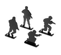 4x Metal Shooting Practice Targets Plinking Target Human-like Soldiers