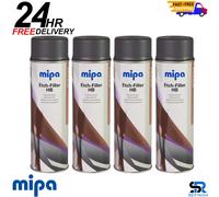4x MIPA Etch-Filler HB Dark Grey Aerosol Spray - 500ML SR