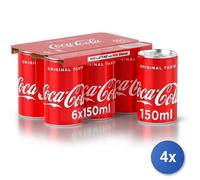 4x Multipack Coca Cola Mini Can Ml 150X6 Aluminum