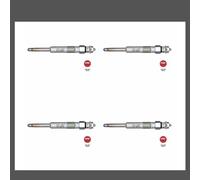 Glow Plugs Set 4x fits PEUGEOT 306 1.9D 98 to 02 WJZ(DW8) NGK 596069 59622Z New