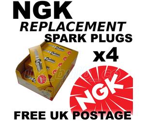 4x NGK Replacement SPARK PLUGS VAUXHALL VX220 2.0 lt TURBO 200bhp 02>04 #7956