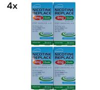 4x Nicotine Replacement Gum 4 mg Sugar Free, 36 Pieces
