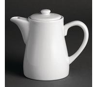4X Olympia Whiteware Coffee Pots 310ml 11oz Porcelain Espresso Jugs Oven Safe