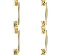 4x One Piece Door Pull Handle 250mm Length 54mm Projection Polished Brass