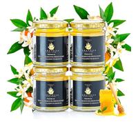 4x Orange Blossom Honey 250 g Caravella Fine Food | Italian Light Citrus-Floral Aroma Pure Raw Unpasteurized | Creamy Texture Pale Ivory Glow | Delicate & Antioxidant Rich Ideal for Breakfast Dessert