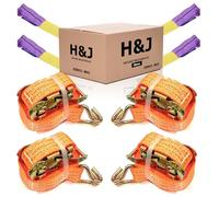 4x Orange Car Trailer Transporter Recovery Straps 2000kg Load Capacity Car Motorcycle Heavy Duty Alloy Wheel Kit