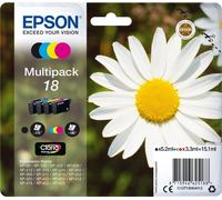 4x Original Epson 18 Ink Cartridges XP102 XP202 XP212 XP215 XP302 XP305 HOME