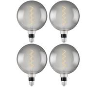 4x Osram LED Spiral Filament Vintage 1906 G200 Globe 5W E27 Smoked Extra Warm [EEK: G]