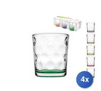 4X Packs Of 6 Water Glasses Brand Pasabahce Model Space Colored