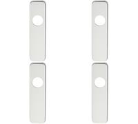 4x PAIR Door Handle Latch Plate for Safety Levers 154 x 40mm Satin Aluminium