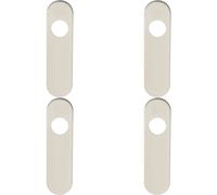 4x PAIR Radius Lock Latch Plate Cover 170 x 45 x 8mm Satin Stainless Steel