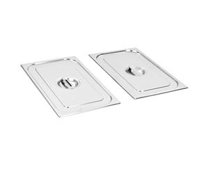 4x Pan Lids Stainless Steel Cooking Tray Guard Cover Set Multi Models vidaXL