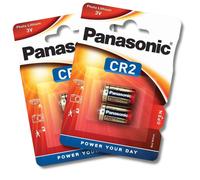 4x PANASONIC CR2 Batteries 3V Lithium Photo Camera DLCR2 EL1CR2 CR2L Long Expiry
