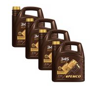 4x Pemco 345 5W30 Synthetic Engine Oil C2/C3 API SN/CH-4 BMW LL-04 VW 505 01 20L