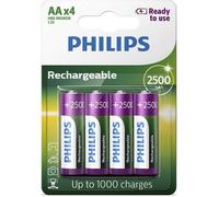 Philips Rechargeable Batteries AA 1300 2500 mAh AAA 700 1000 mAh NiMH LR6 LR03