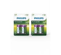 4x Philips C Size 3000 mAh Rechargeable Batteries LR14 HR14 Ready To Use UK NEW