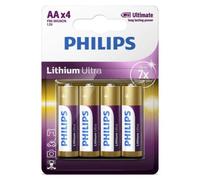 4 PHILIPS LITHIUM ULTRA AA BATTERIES MIGNON FR6 1.5V BLISTER 4BL EXP 2032 NEW