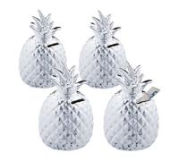 4x Pineapple savings bank Tropical Money Box Lockable Shiny Pineapple Money Box