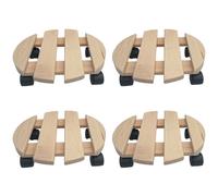 4x Plant Roller Round 30cm 120 kg Flower Pot Saucer Rolling Board Cart Tub