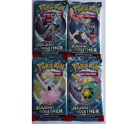 4x Pokémon Journey Together Booster Packs Sealed - Full Artwork Set - Scarlet &