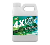 4X Pond Cleaner - Reduces Muck & Sludge for a Clean, Natural Look - Super Concentrated Lake and Water Feature Enzymes Treats Up to 1 Acre, Pair with Dye - Safe for Fish and Wildlife (32 oz)